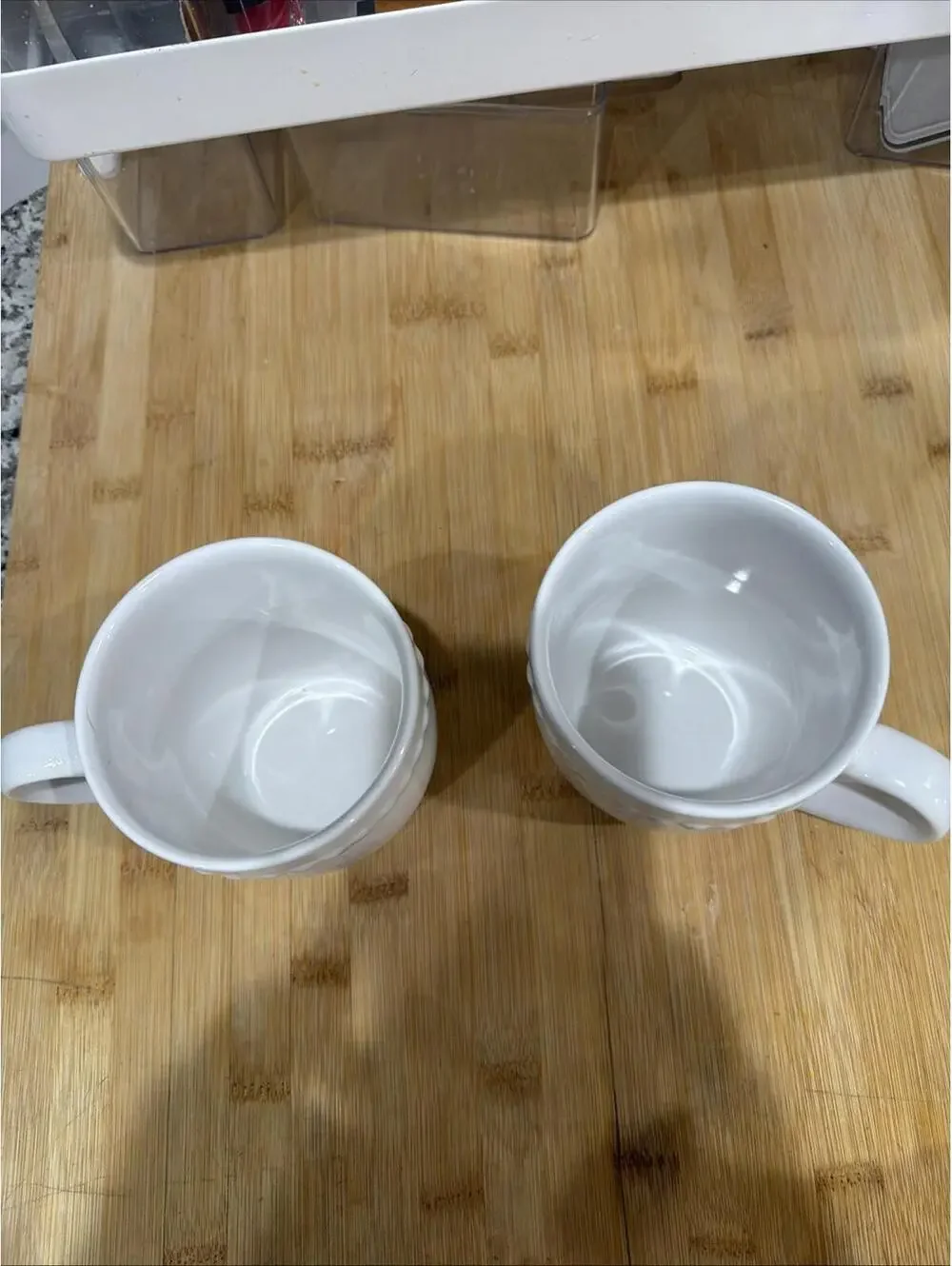 2 VTG Pier 1 Porcelain Hand Painted Pearl Edge 16oz Coffee/Tea Cups *